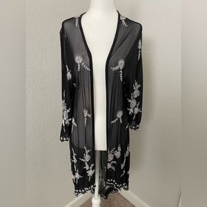Black Kimono Swimsuit Cover-up